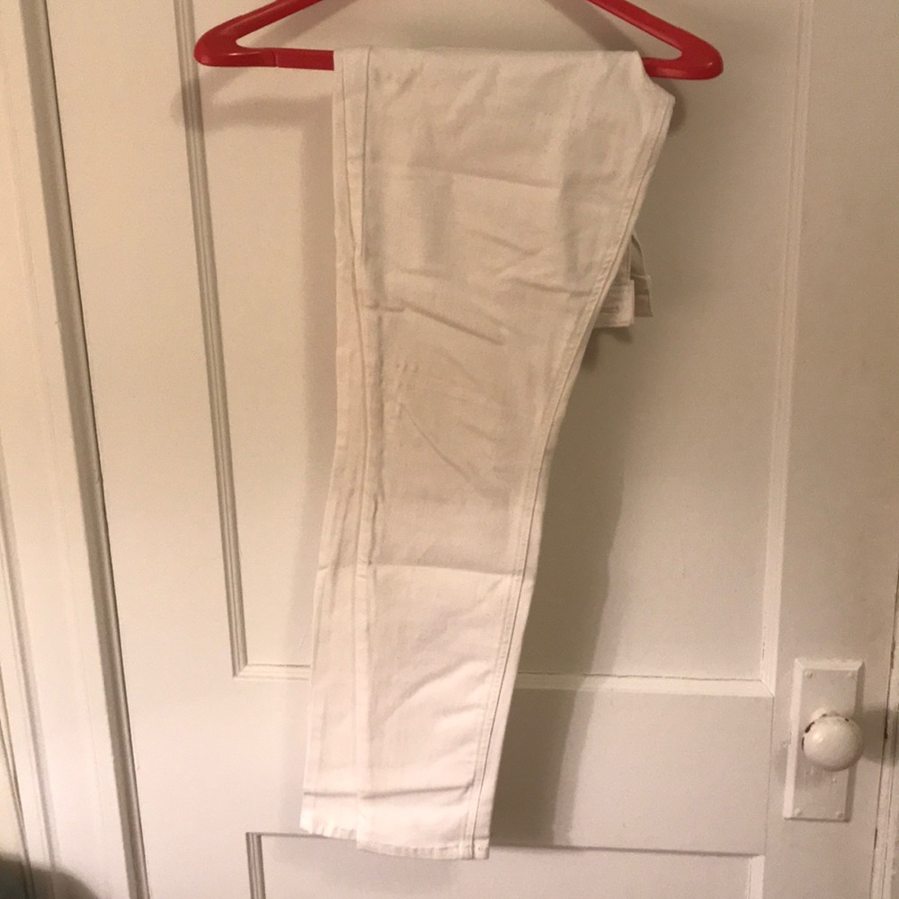 Level 99 white Tanya high rise skinny jeans